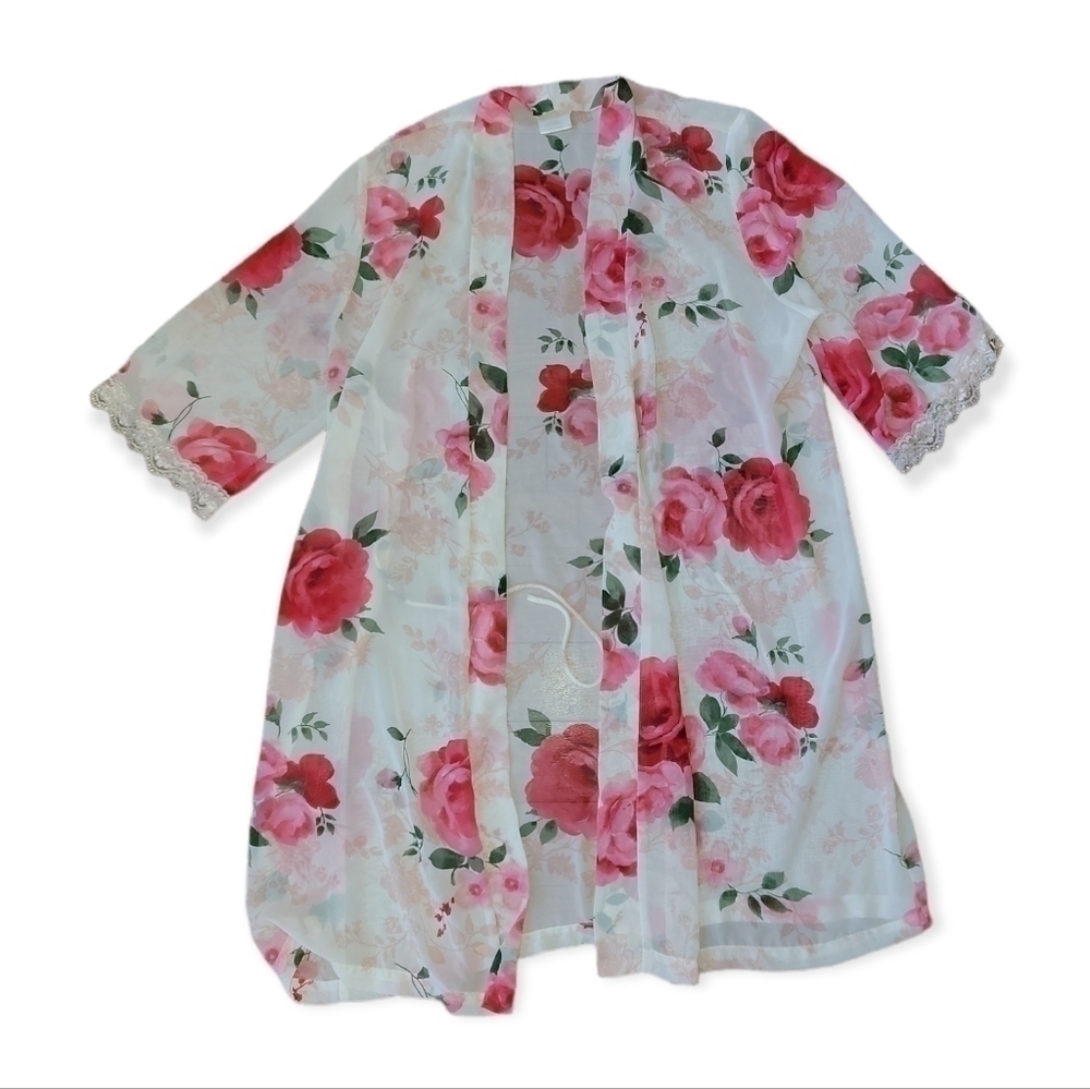 𝅺Floral Lace Sleep Robe